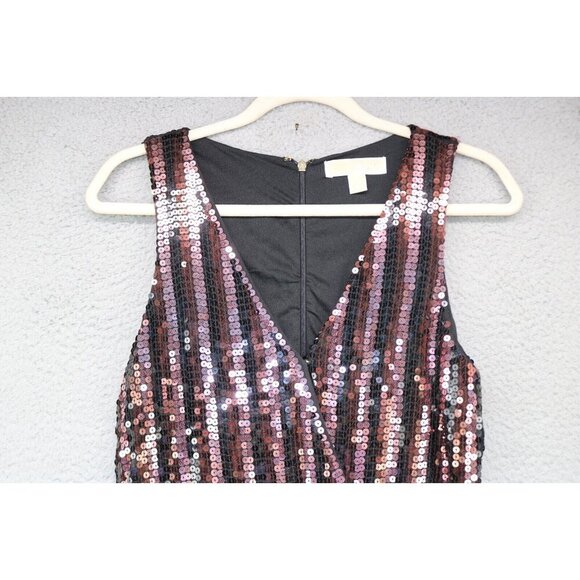 Michael Kors Allover Sequins Jumpsuit-Size Small-Pockets-Evening-Party-Belted - Picture 5 of 13